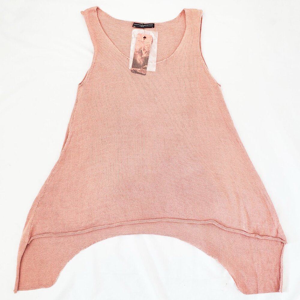 Peruvian Connection Womens Knit Tank Top Ballet Layton Tank Handkerchief Hem NWT - Picture 7 of 12